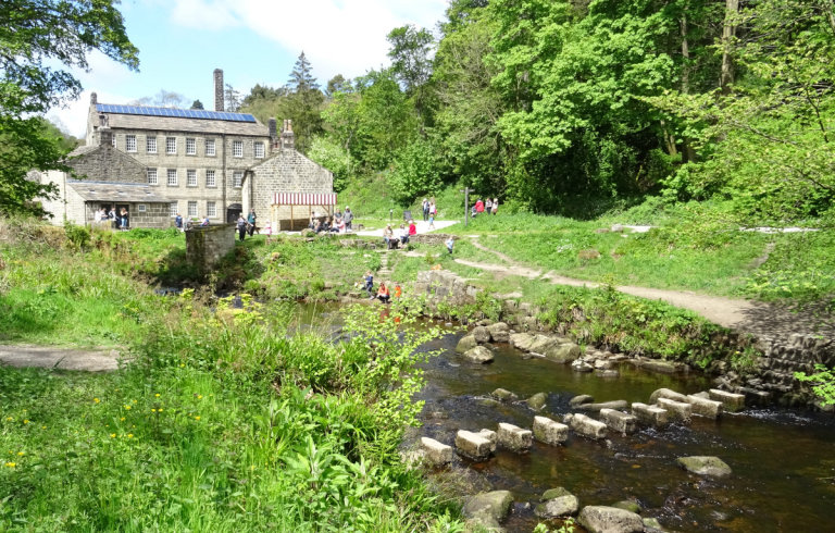 A view of Gibson Mill on arrival